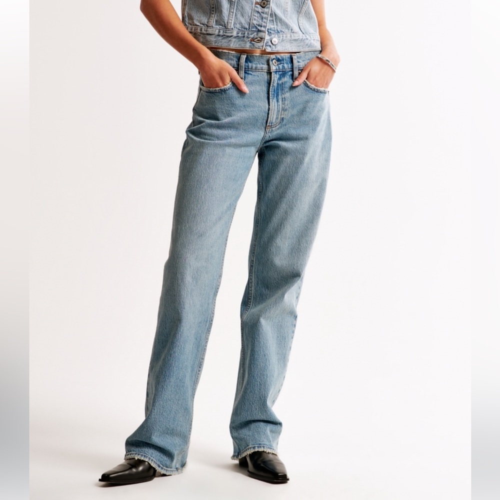 ABERCROMBIE LOW RISE BAGGY JEAN SIZE 6L 6 Long - Picture 3 of 7